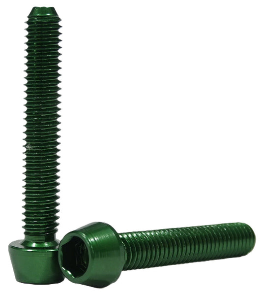 Tornillo de culata cónico de aluminio 4762 M6 verde