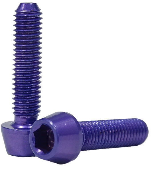 tapered cylinder head aluminum screw 4762 M5 violet