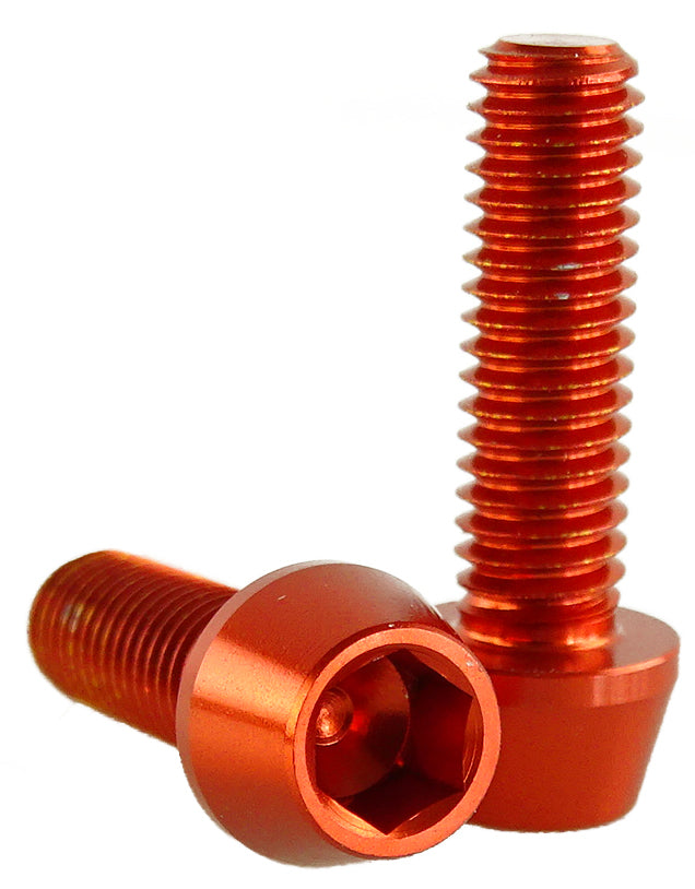 Conische aluminium cilinderkopschroef 4762 M5 orange